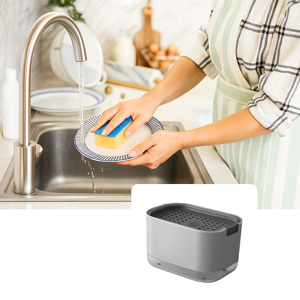 Kompakt Høydepunkt - Silikonbunn Enkel Rengjøring - Kjøkkenvask Organisasjon Norvo