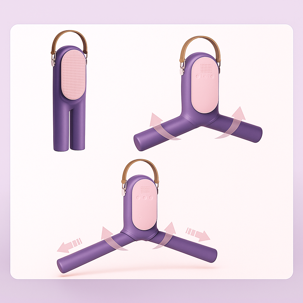 Rask tørking – Lett og sammenleggbart design – Reise- og smårom Norvo