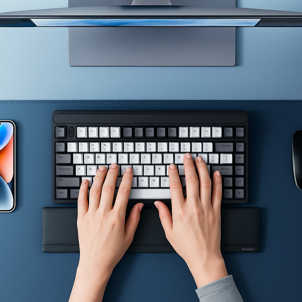 Ergonomisk pute støtte – Sklisikker matte med oppbevaringsboks – Kontorproduktivitet og komfort Norvo