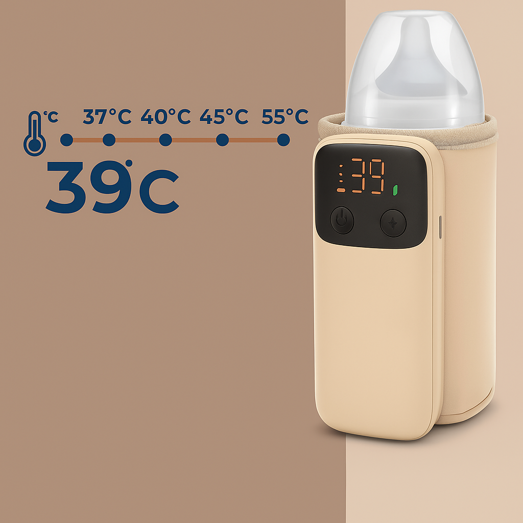 USB-oppladbar med LED-skjerm – Spillfri kompakt design – Reise- og på-farten foreldre Norvo