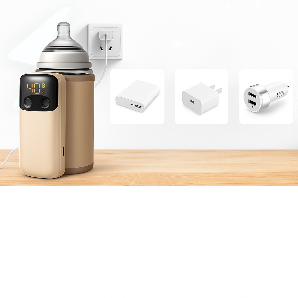 USB-oppladbar med LED-skjerm – Spillfri kompakt design – Reise- og på-farten foreldre Norvo