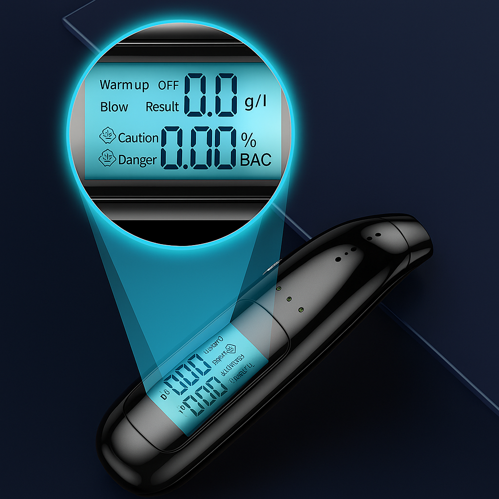 Morning-after alkoholtester – bærbar LCD-skjerm – trygg for britiske sjåfører Norvo