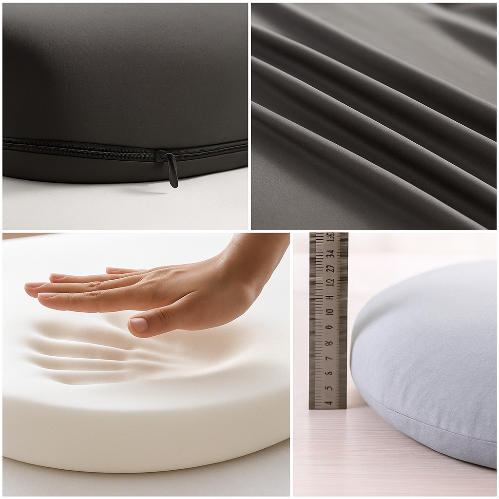 Minnesv foam ryggsmerte lindring – Ergonomisk høy-densitets støtte – Bærbar for arbeid og reise Norvo