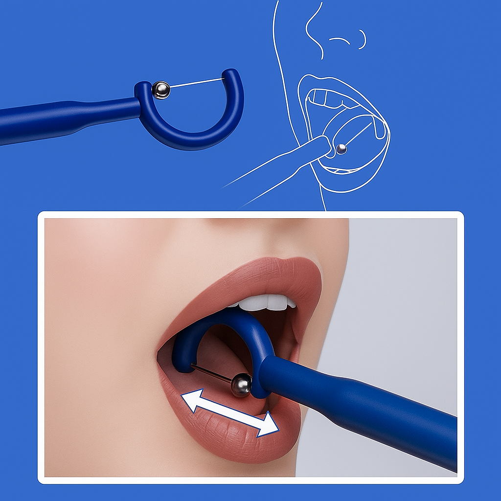 3-delt Zunge Tipps utøver – Non-Slip håndtak – Forbedrer tale & svelging kontroll Norvo