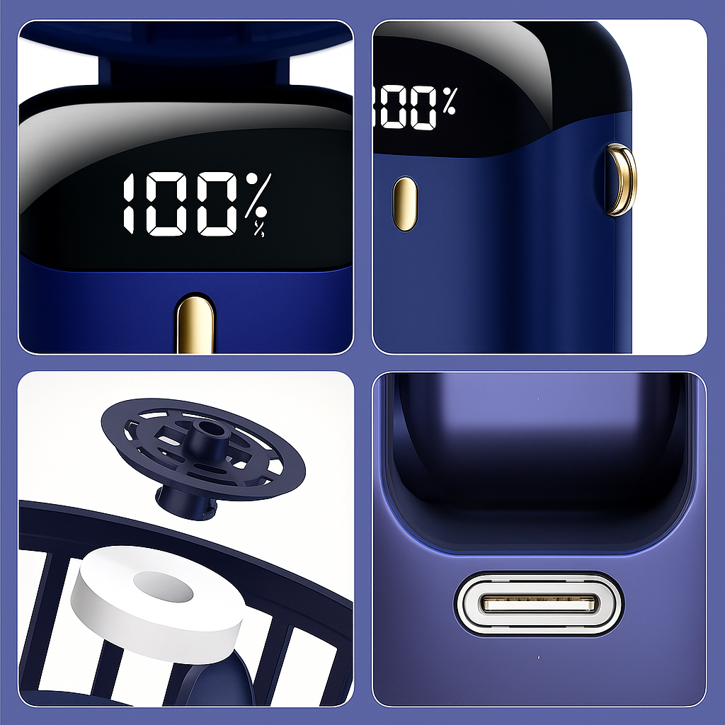 Langt livbatteri - Stille 5-trinns luftstrøm - Ideell for reise og skrivebordsbruk Norvo