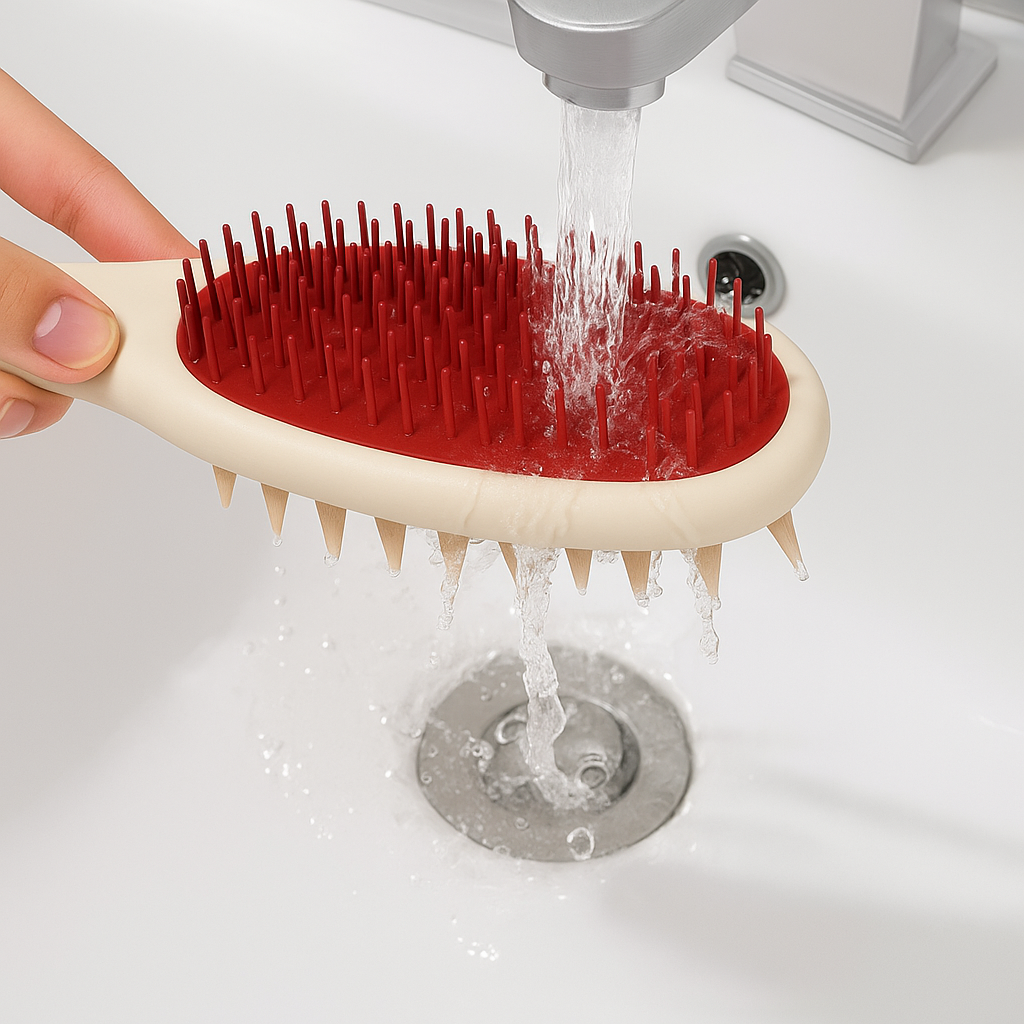 Sided Shampoo Brush – Silikon Hodebunnsmassasje – Dyp Rensing for Fet Hår & Følsom Hodebunn Norvo