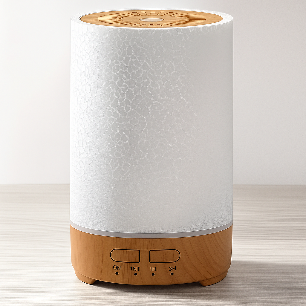 Essential Oil Diffuser med LED Nattlys – Stille Kaldt Tåke – Soverom & Hjem Avslappingsbolle