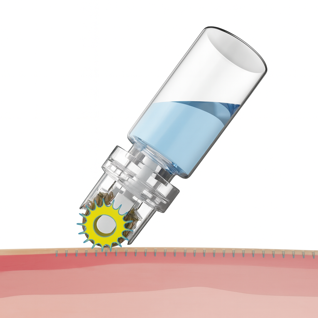 Boosts Serum Absorpsjon – Påfyllbar Flaske & Fine Nåler – Trygg Hjemmepleie Norvo