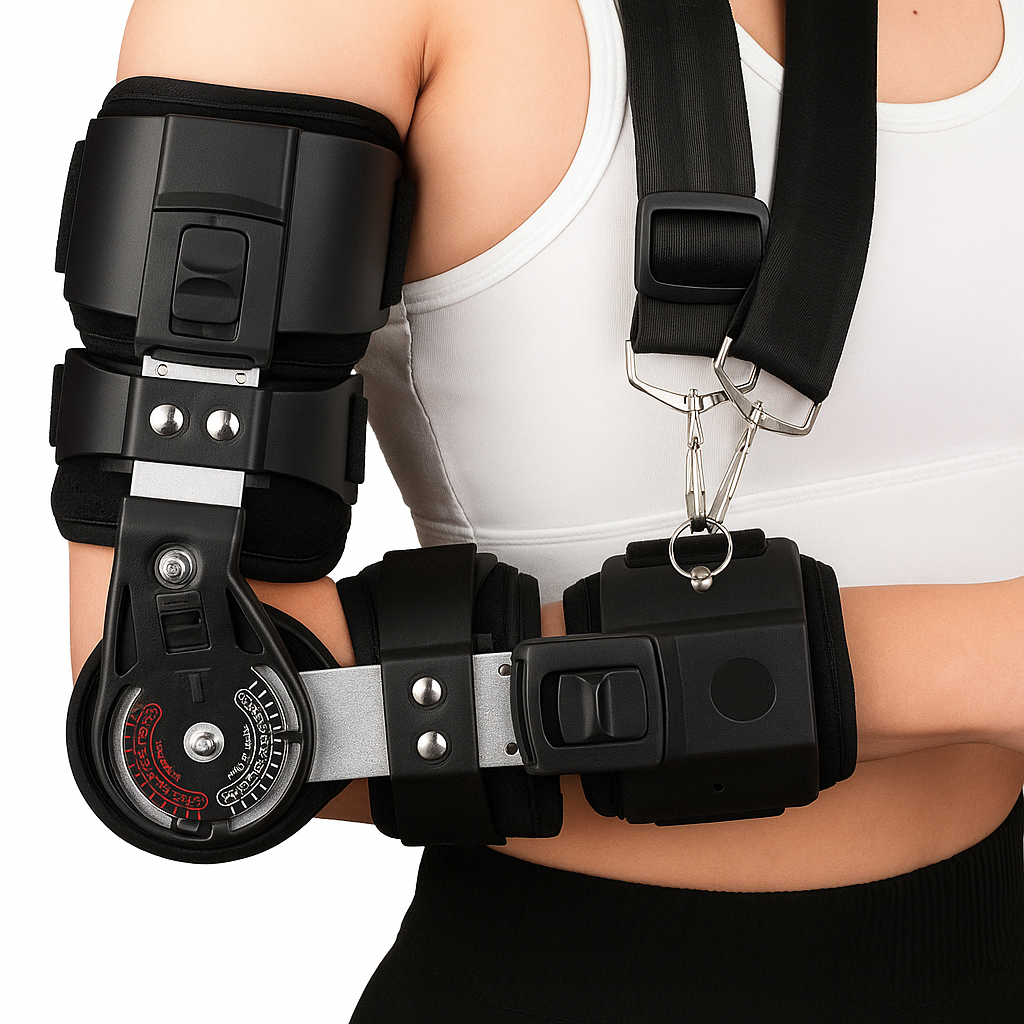 Justerbar ROM-dial – Mykt pustende materiale – Komfort hele dagen for smertelindring og restitusjon Norvo