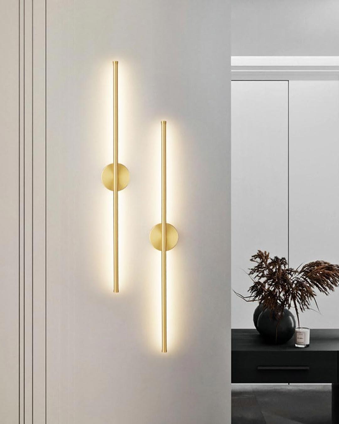 Norvo | Moderne Lineær LED Vegglampe - Gull