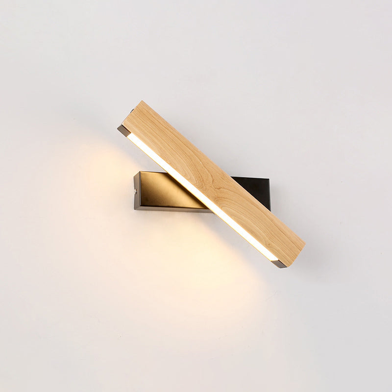 Lineær Lesing Vegglampe Moderne Tre Rotérbar LED Soverom Vegglampe Belysningsfixture | Norvo