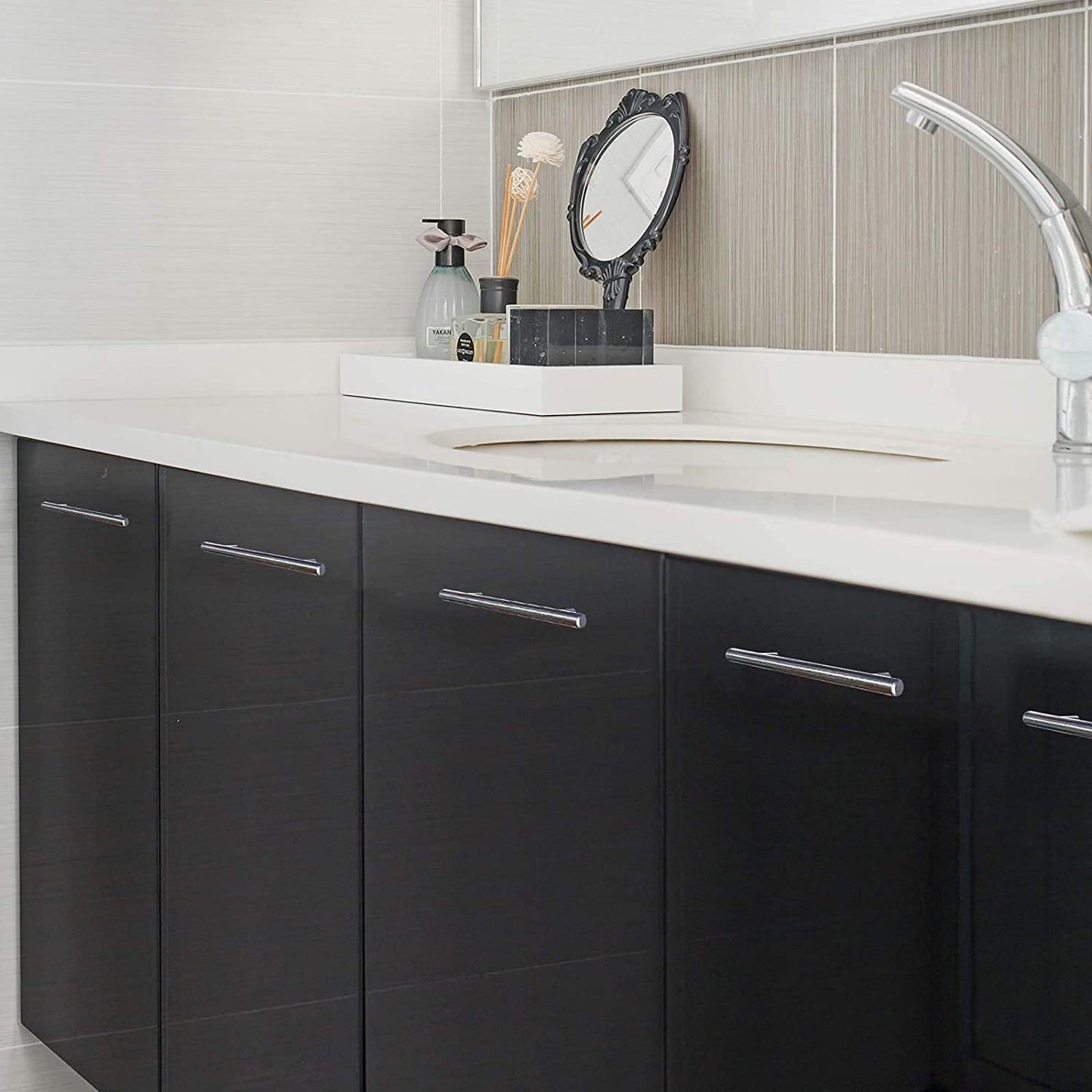 Norvo | Børstet Nikkel Modern Rustfritt Stål Skuffehardware T-Bar Håndtak