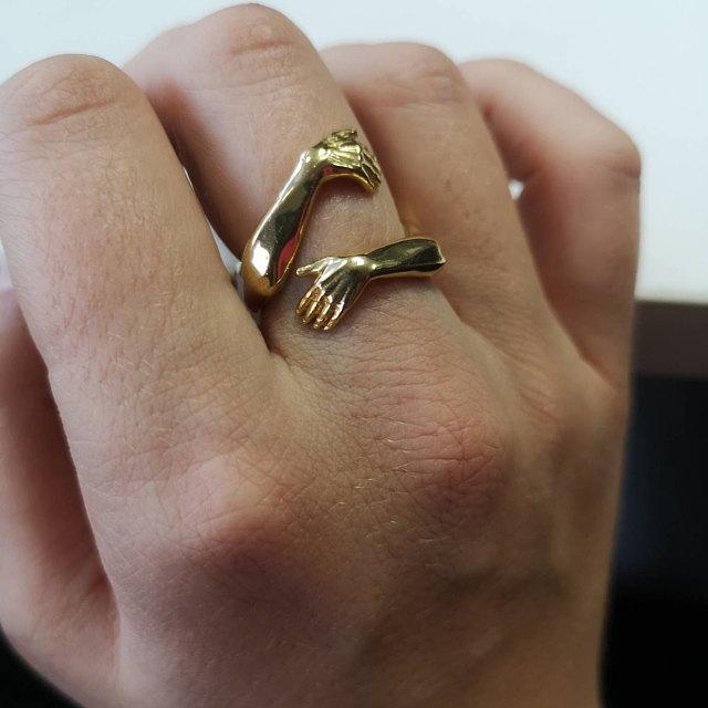 Norvo | 2022 Ny Par Klem Ring Romantisk Gave - Til Venner Mor Søster Kjæreste