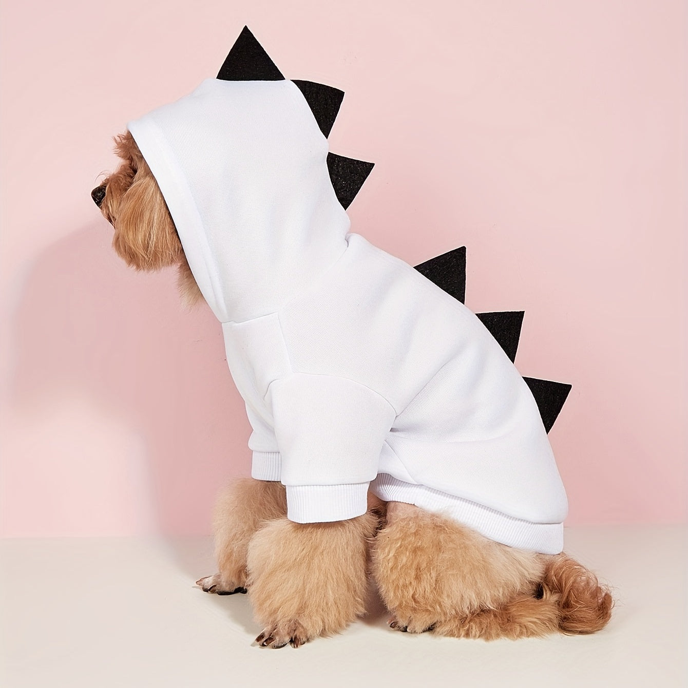 Norvo | Hund Halloween Kostyme Fleece Dinosaur Hoodie | Kjæledyrantrekk Varm
