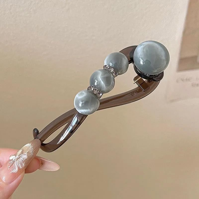 Norvo | Elegant Rose Pearl Twist Hårnål