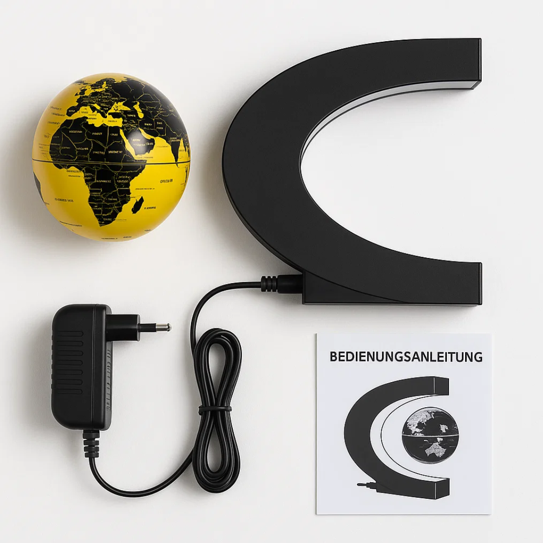 Norvo | AstroGlobe LED Verdens Globe – Flytende Globe Lampe med Magnetisk Oppheng