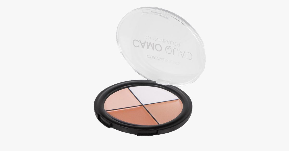 Norvo | Camo Quad Concealer Palette for perfekt dekning - Kompakt og praktisk med 4 nyanser i ett palett