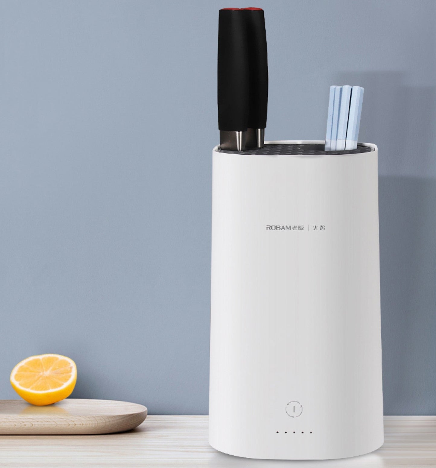 Norvo | Automatisk Intelligent Desinfeksjon Tørke Knivholder med UV Desinfeksjon, Høy Temperatur Tørking, Stor Kapasitet, Vaskbar Modul & Energi Sparing