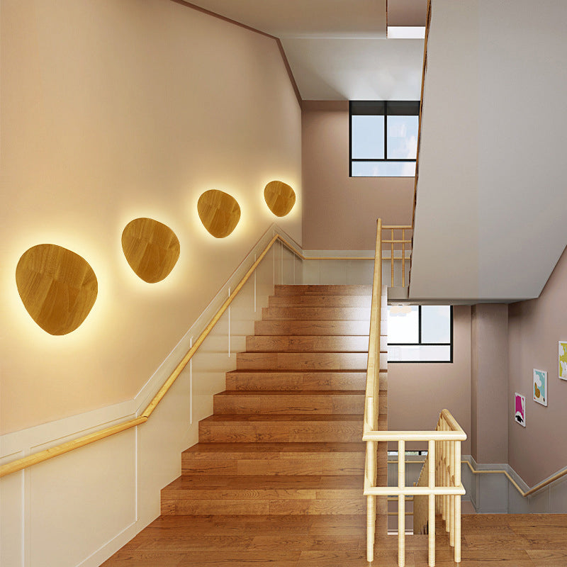 Norvo | Moderne geometrisk LED veggbelysning tre stue vegglampe i beige