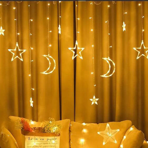 Norvo | Star Moon LED Festival Decoration Atmosphere Decoration Plastic String Lights