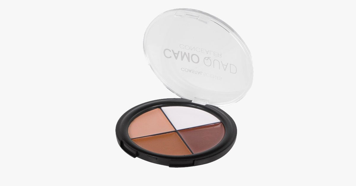 Norvo | Camo Quad Concealer Palette for perfekt dekning - Kompakt og praktisk med 4 nyanser i ett palett