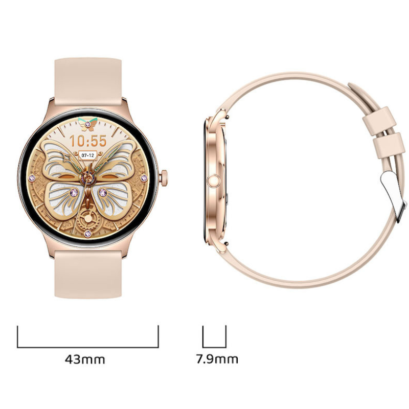 Norvo | SlimFit Ultimate Smartwatch – Ultratynn, helseovervåking & AMOLED-skjerm