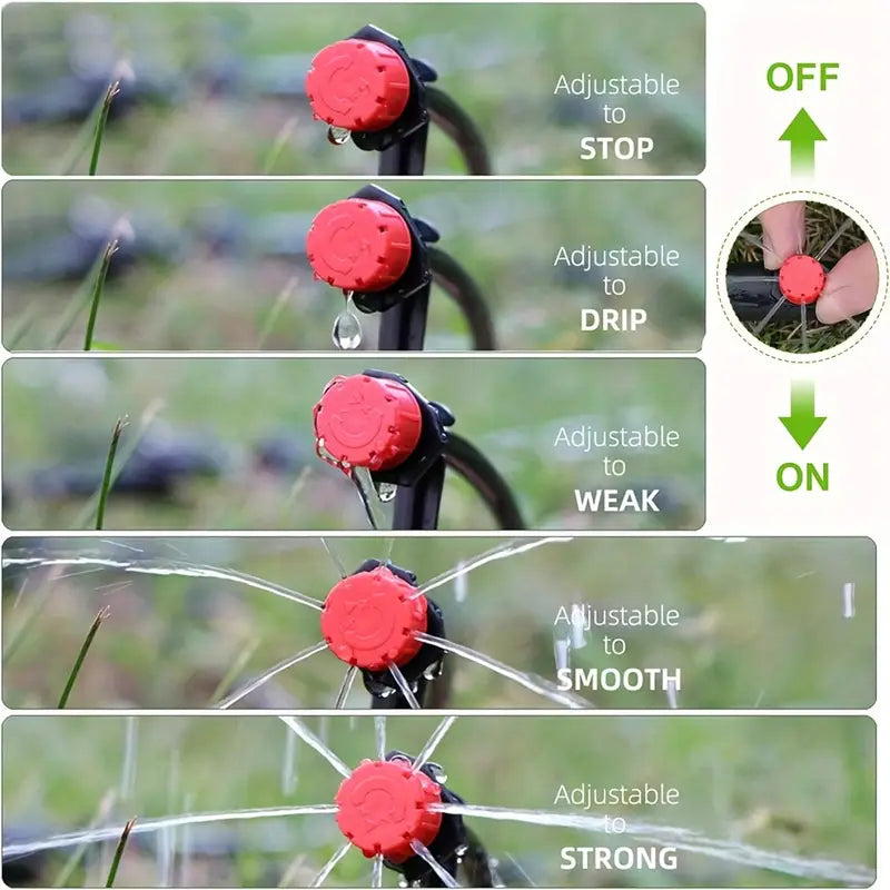 Norvo | Justerbar Dryppdyse – Sprøyte dyse for Hage Vanning Systemer