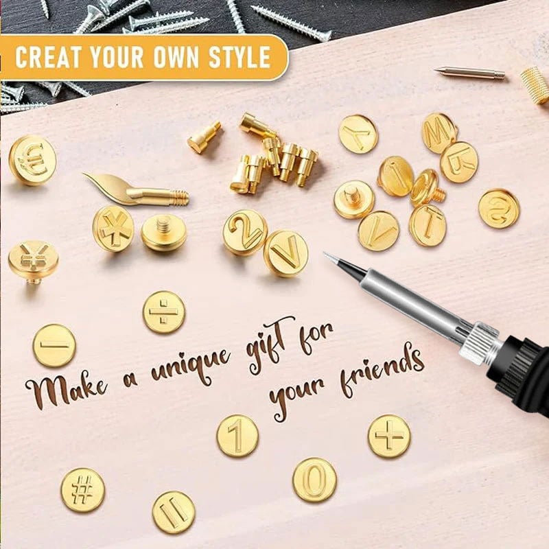 Norvo | 26 Buchstaver Kobberform —DIY Trebrenning/Laging Set