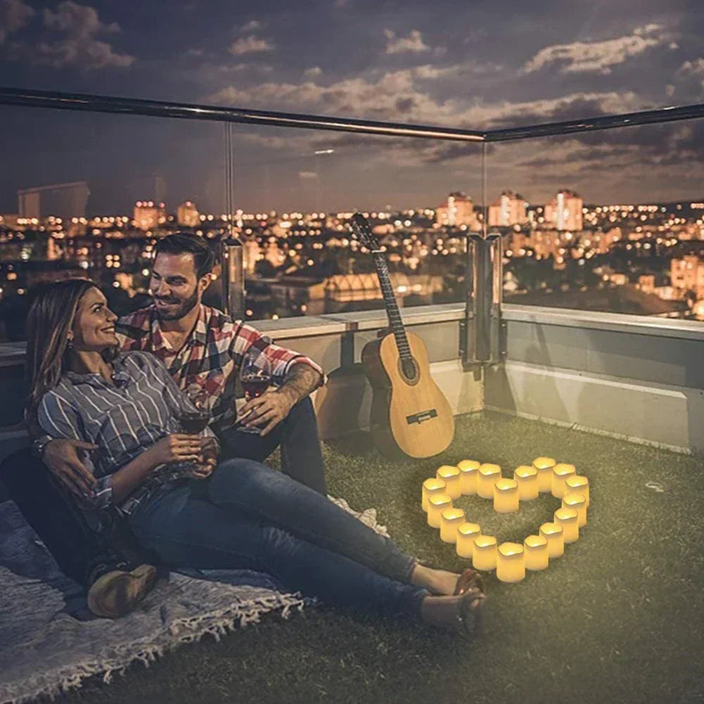 Norvo | Batteridrevne LED telys med varm hvit flakkende effekt