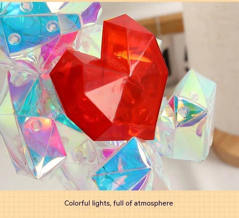 Norvo | Laser Grensekryss Fargerik Bjørn Bursdag Julegave Diy Dekorasjon Valentinsdag Gave Bjørn Nattlys