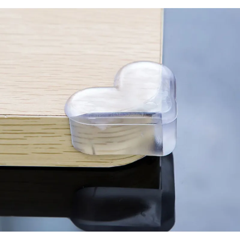 Norvo | Hjerte Hjørnebeskytter Transparent – Babysikre Hjørnebeskyttere for Møbler