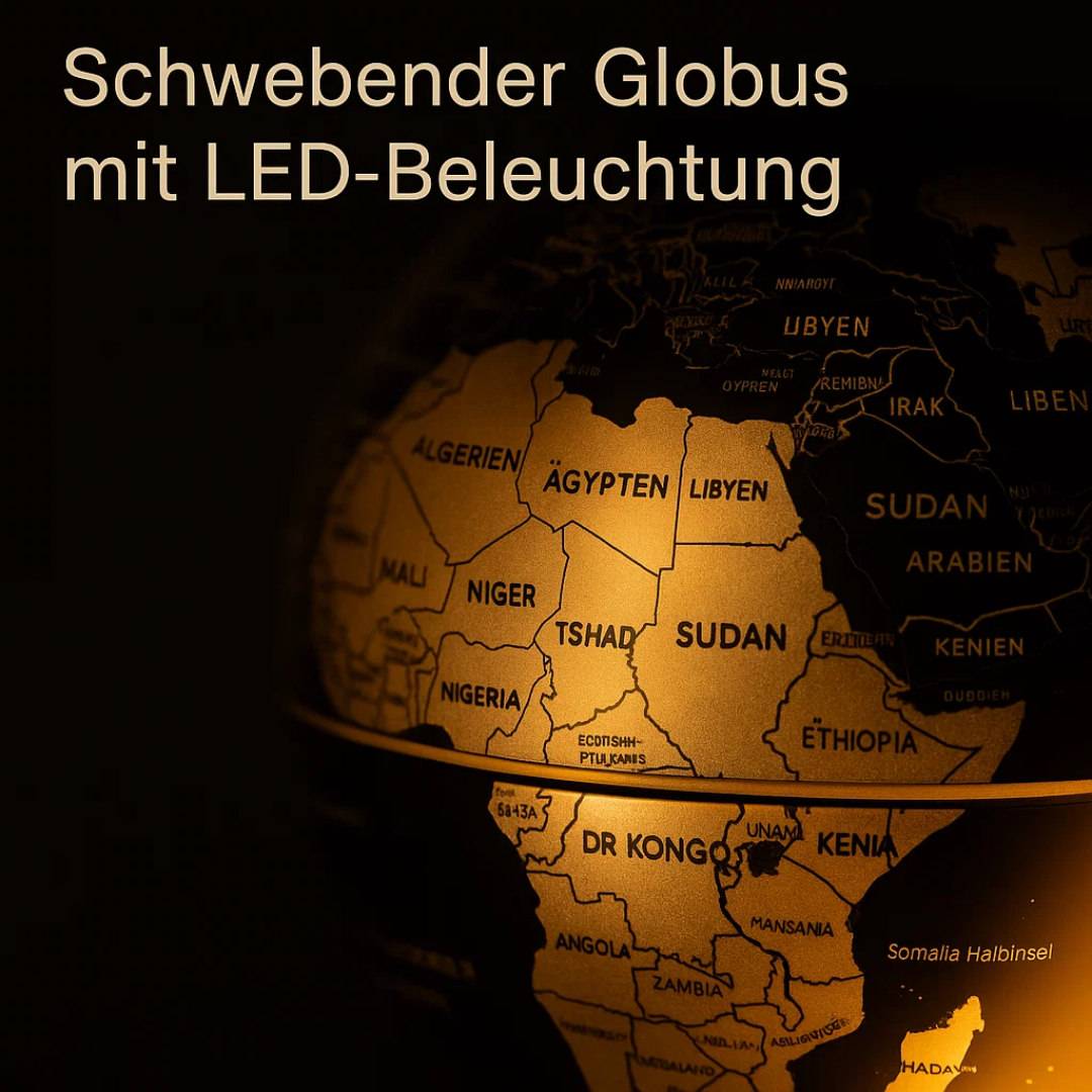 Norvo | AstroGlobe LED Verdens Globe – Flytende Globe Lampe med Magnetisk Oppheng