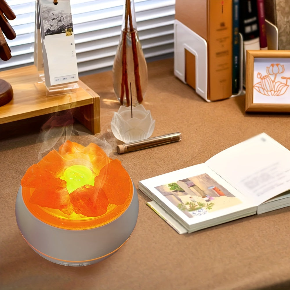 Norvo | Saltlampe Diffuser - 3-i-1 Essensiell Olje Diffuser, Himalaya Saltlampe & Luftfukter