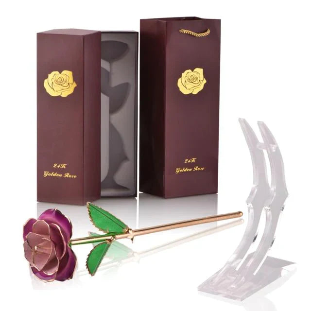 Norvo | 24k Gulldyppet Evig Rose