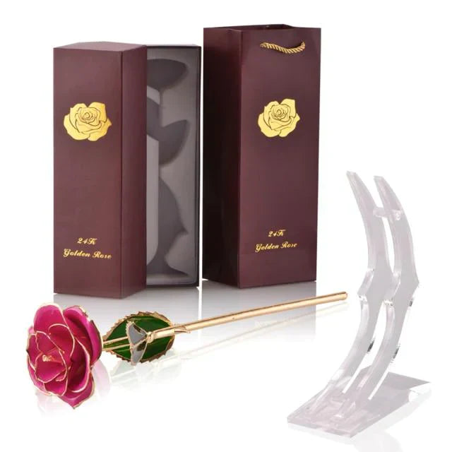 Norvo | 24k Gulldyppet Evig Rose