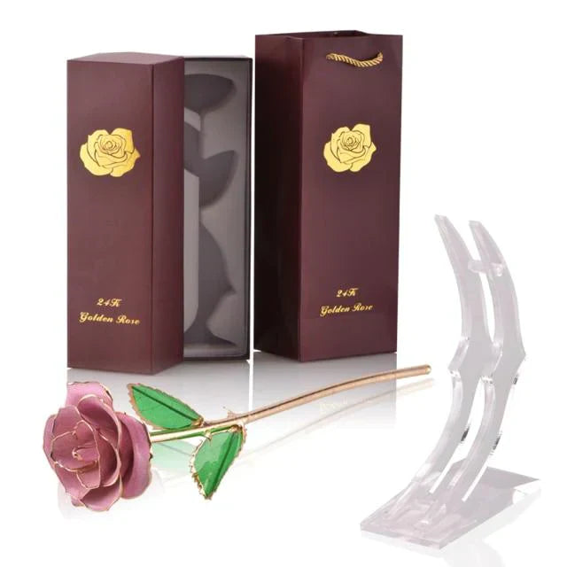 Norvo | 24k Gulldyppet Evig Rose
