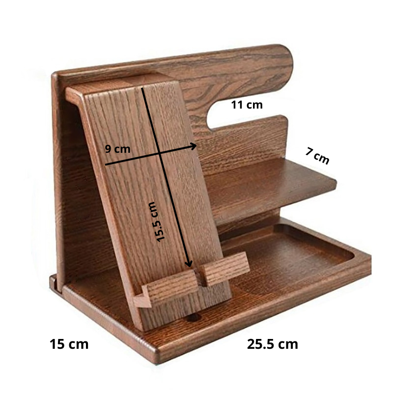 WoodDock – Stilig Tre Organizer for Enheter Norvo
