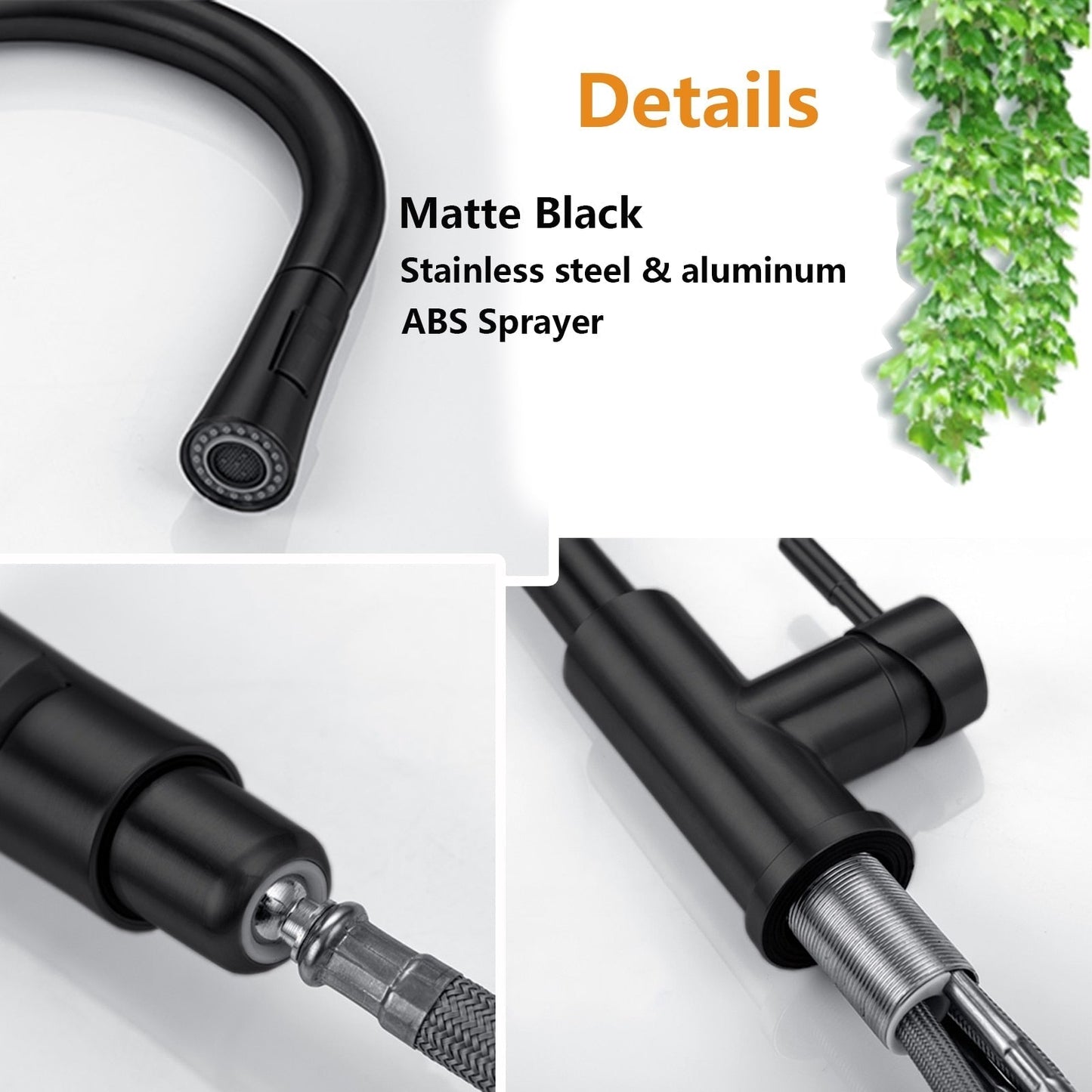 Norvo | Kjøkkenkran med uttrekk og sensor