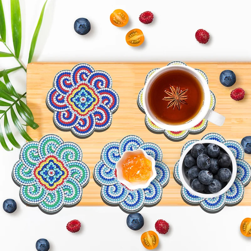 Norvo | Diamond Crafts Coaster Diamond Painting Coaster (Mandala)