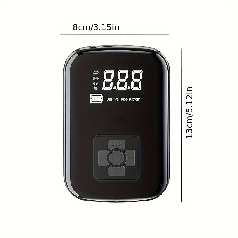 Norvo | AirPump Pro – Bærbar luftkompressor med digital skjerm og LED-lampe