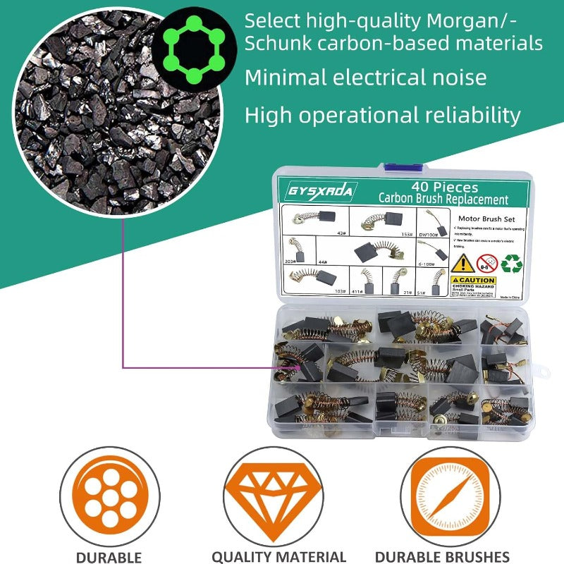 Norvo | Universell Karbonbørstesett for Elektriske Verktøy