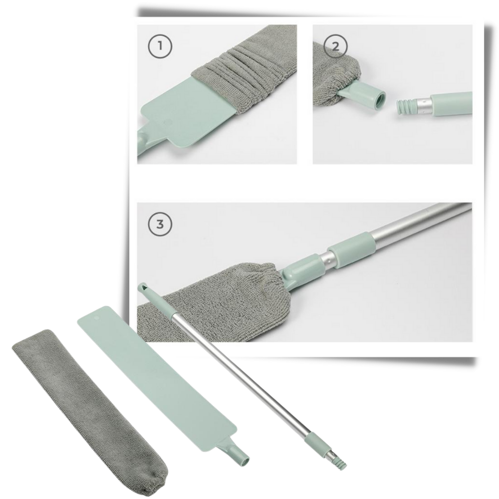 Teleskopisk mikrofiber støvrenser