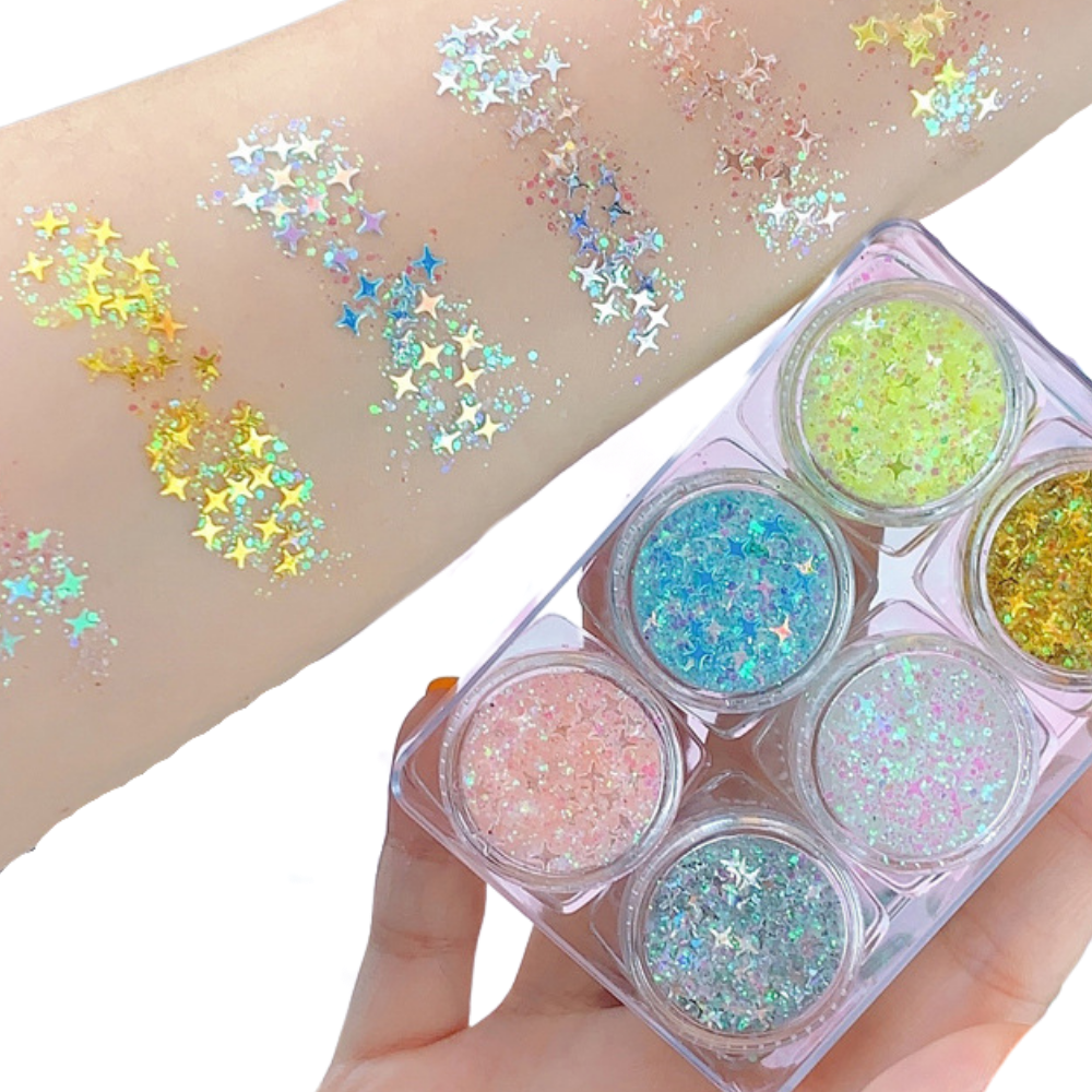 Glittersett for ansikt og kropp
