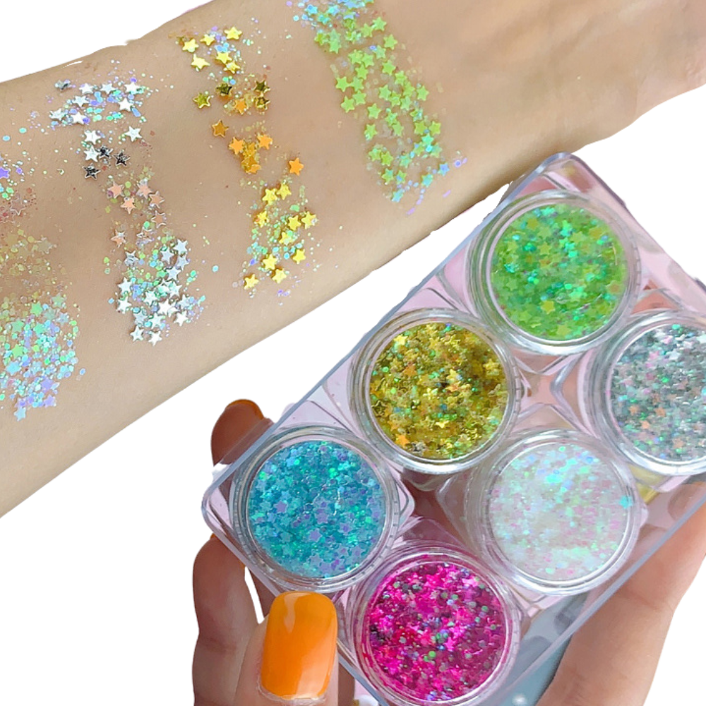 Glittersett for ansikt og kropp