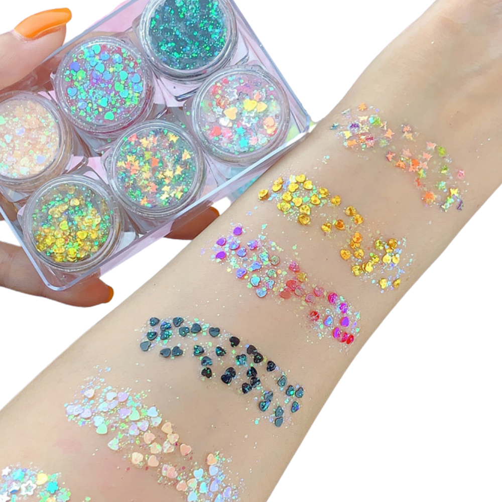 Glittersett for ansikt og kropp