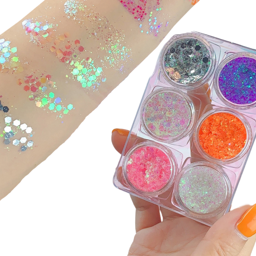 Glittersett for ansikt og kropp