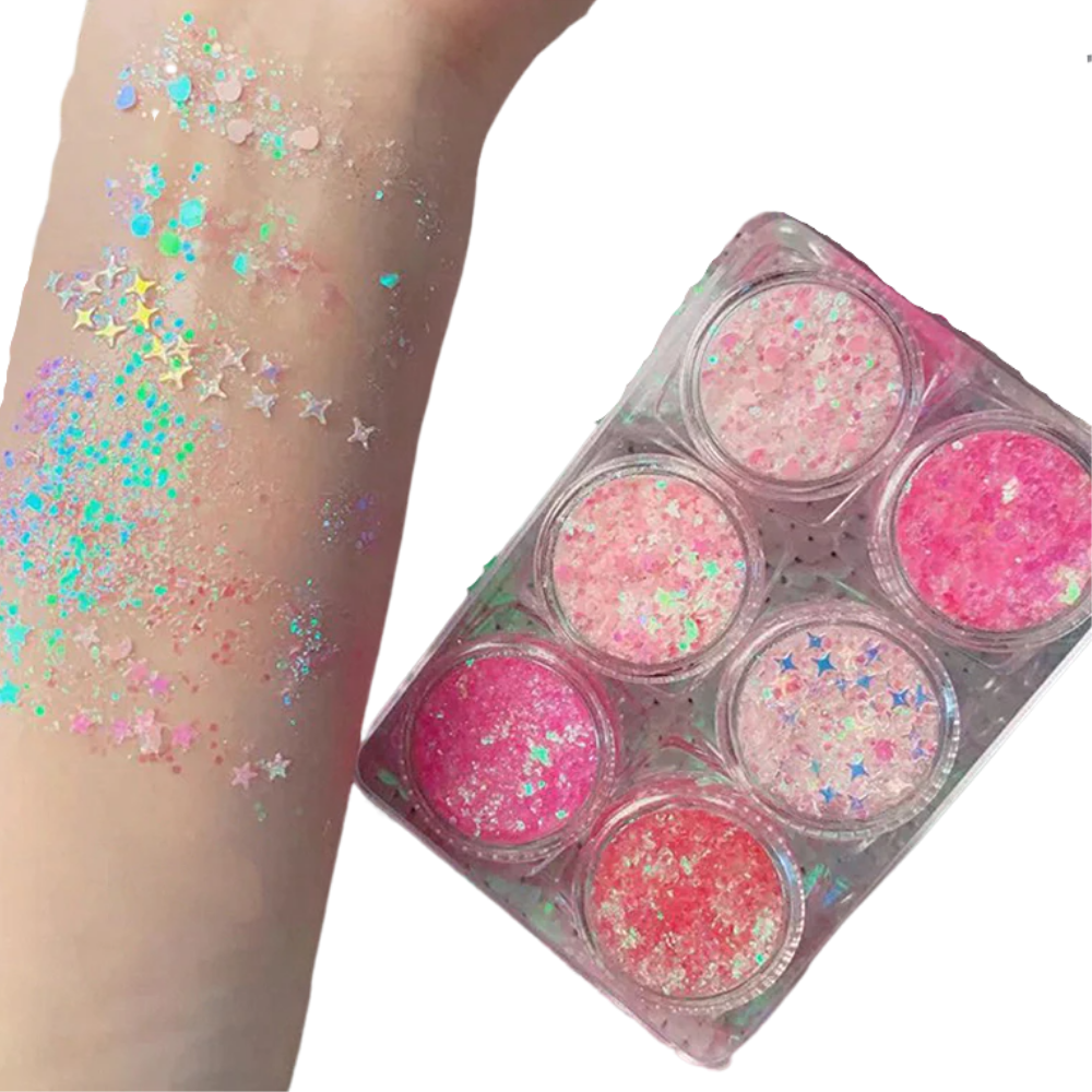 Glittersett for ansikt og kropp