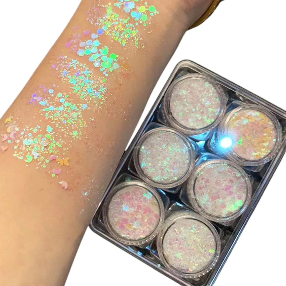 Glittersett for ansikt og kropp