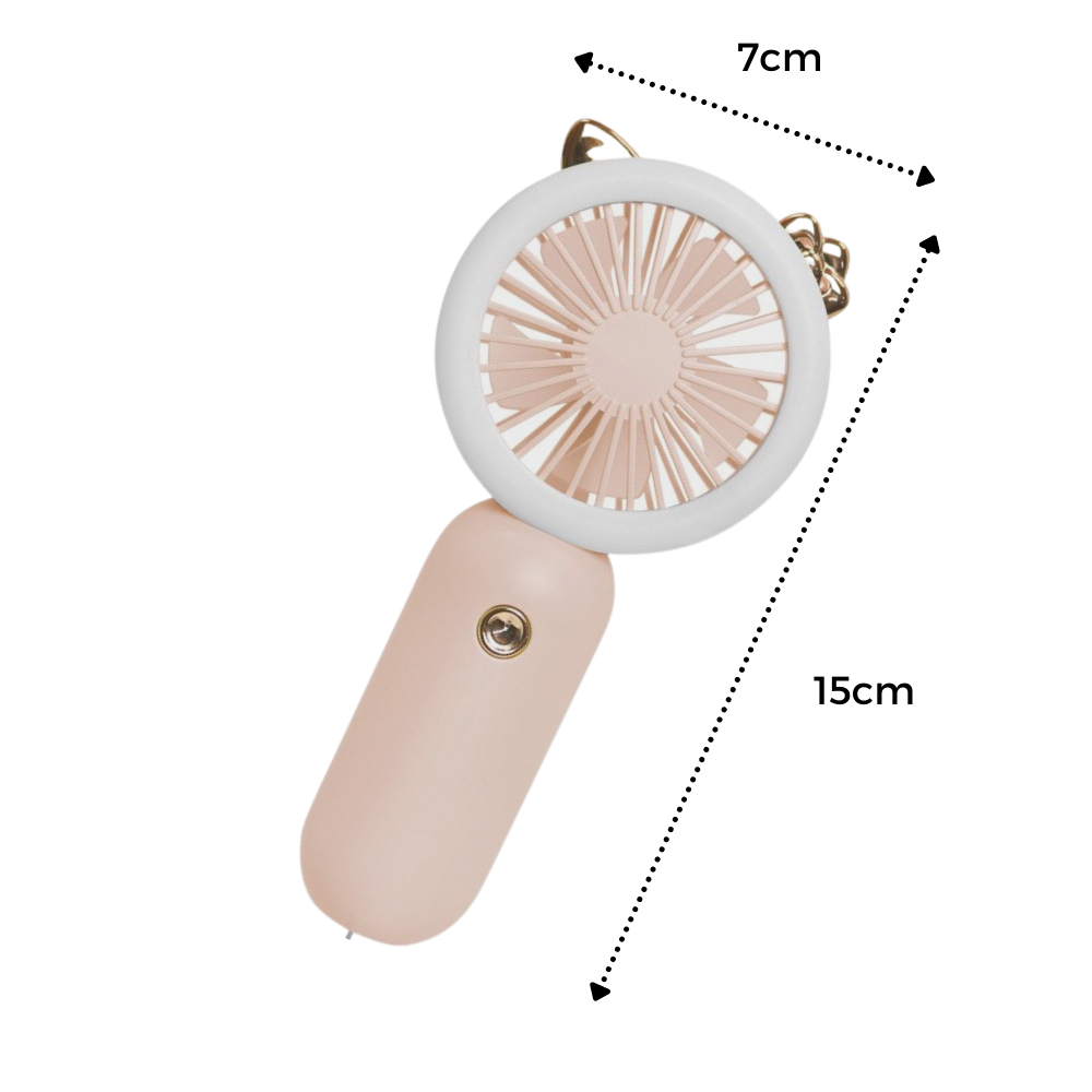 Håndholdt USB-vifte med LED