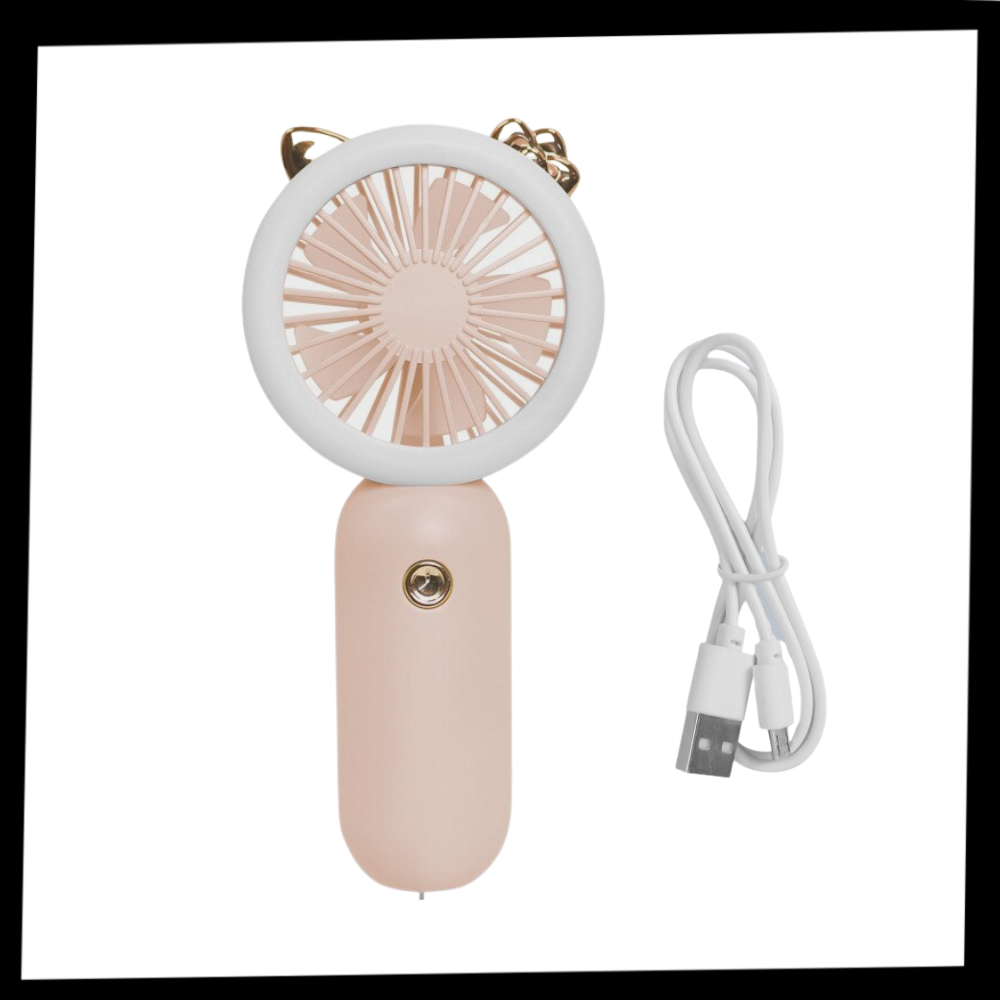 Håndholdt USB-vifte med LED